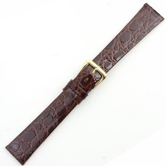 Hadley Roma Leather Crocodile Watch Band - Picture 3 of 6